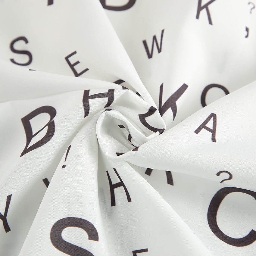 Dame Cropped Pyjama-sæt med alfabetisktryk og elastisk talje Stilla