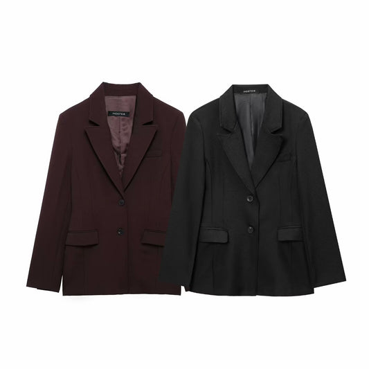 Dame elegant Blazerjakke med struktureret finish Stilla