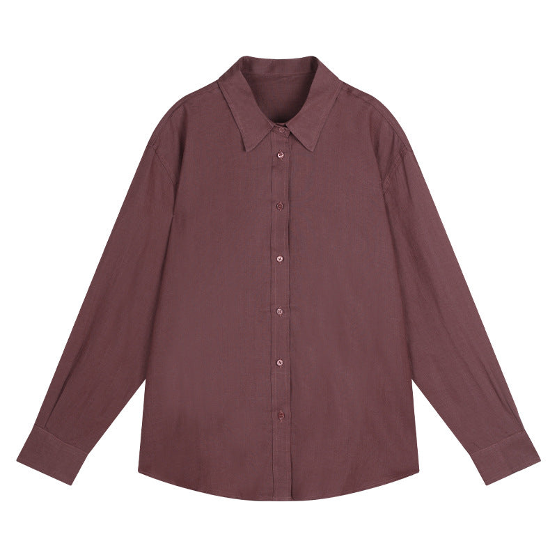 Dame afslappet langærmet bluse lavet af luftig bomuldsblanding med fine knapdetaljer Stilla