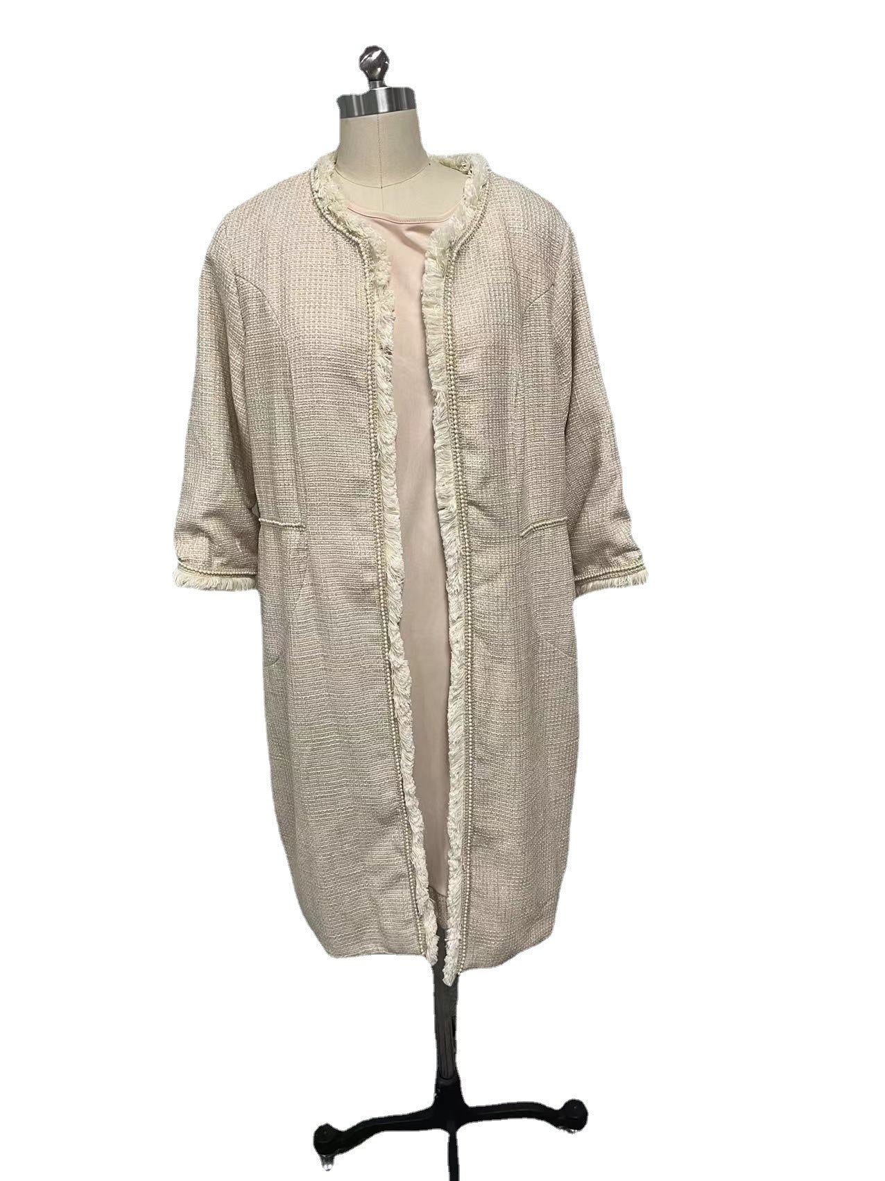 Dame Elegant Cardigan med frynser og smal silhuet Stilla