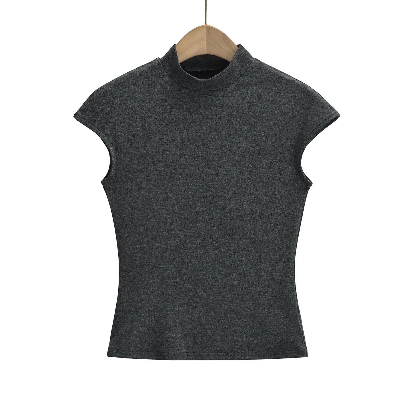 Dame elegant ståkrave top med smalle skuldre Stilla