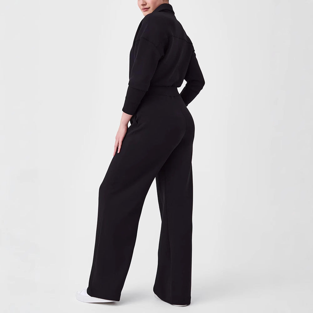Dame Sporty Jumpsuit med høj krave og praktiske lommer Stilla