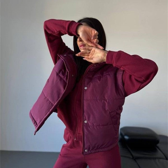 Dame quiltet vest med hætte Stilla