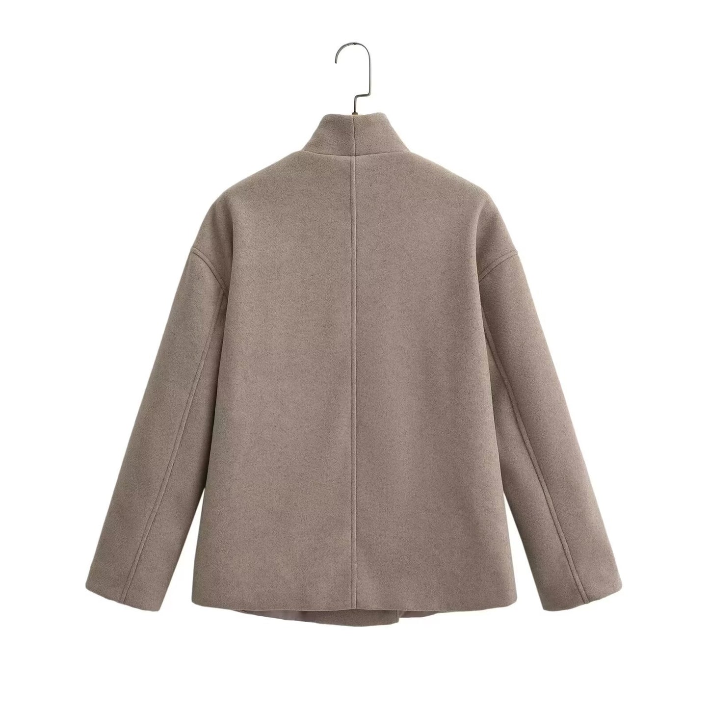 Dame cropped quiltet jakke med dobbelt knapliste og elegant snit Stilla
