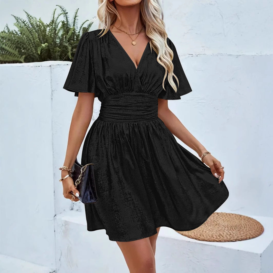 Dame Elegant Flared Mini Kjole Stilla