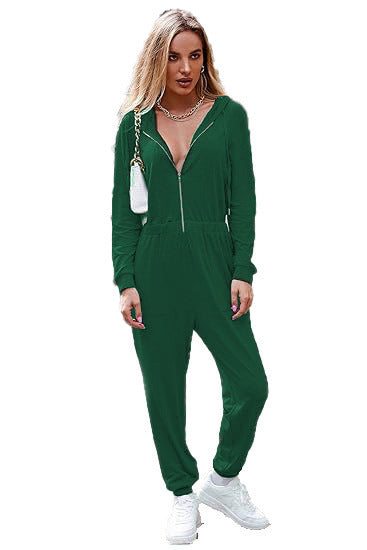 Dame moderat Jumpsuit med praktiske lommer og høj krave Stilla