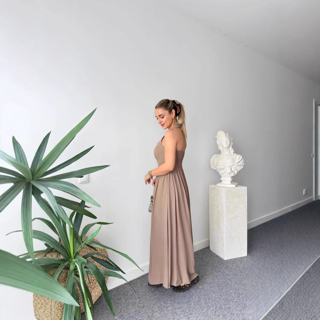 Dame Elegant A-linje Maxikjole Stilla