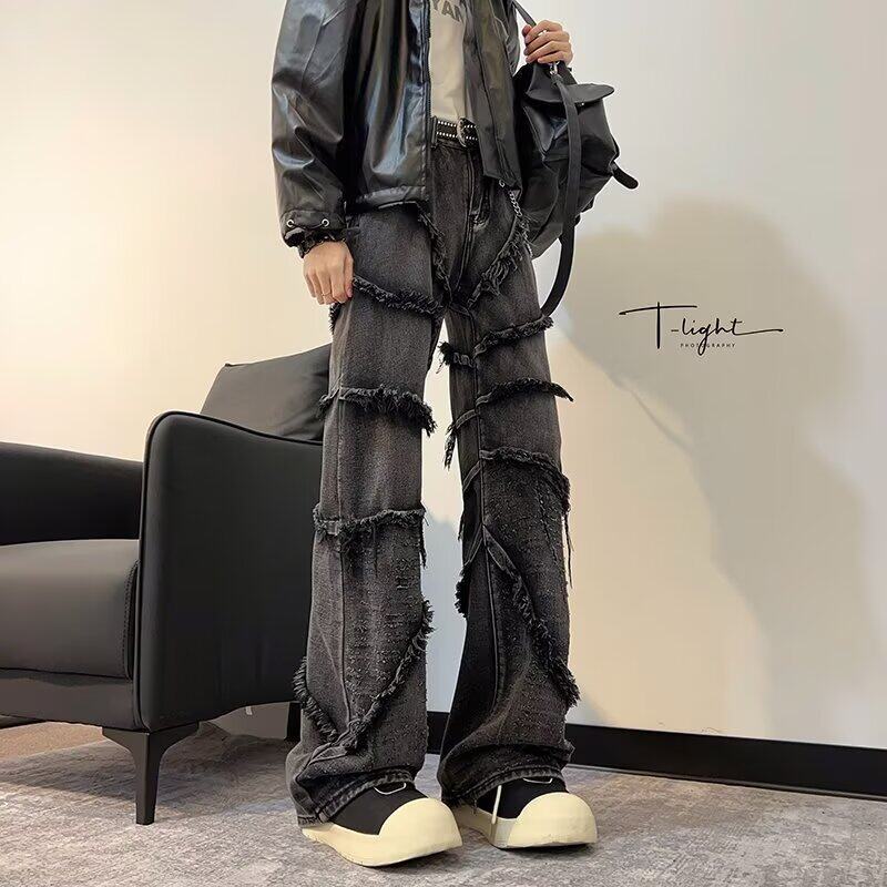 Herrer Distressed Bred Ben Cargo Jeans Stilla