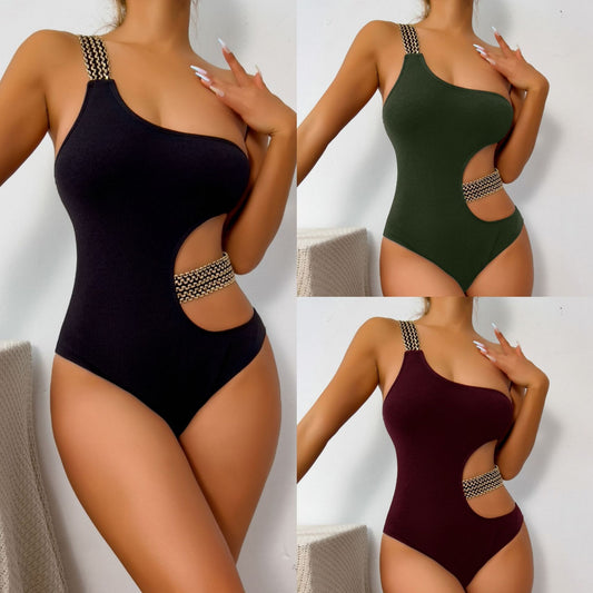 Dame Cut-Out En-skulder Monokini Badetøj Stilla