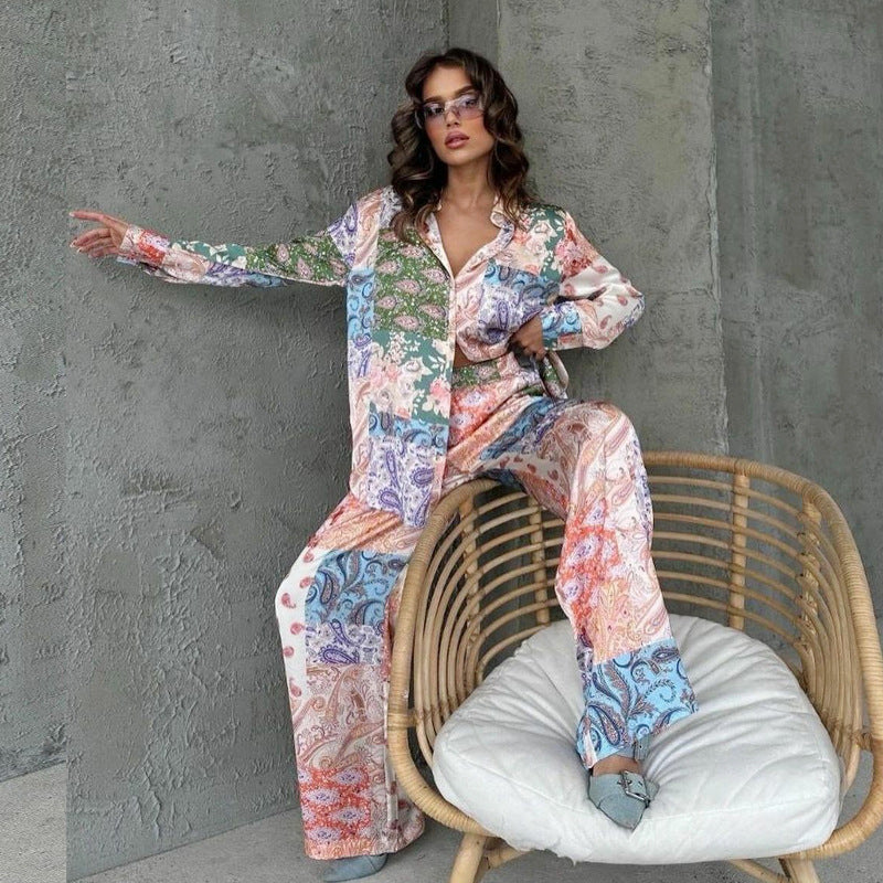 Dame Elegant og farverige jumpsuit-sæt med fint mønster Stilla