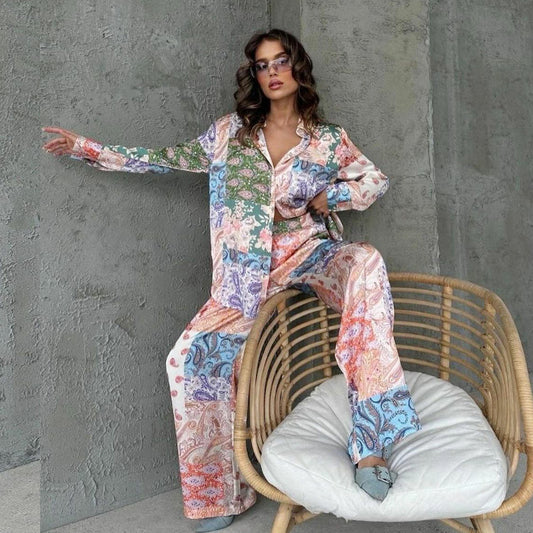 Dame Elegant og farverige jumpsuit-sæt med fint mønster Stilla