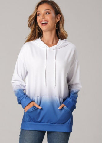 Dame afslappet hoodie med farvegradient Stilla