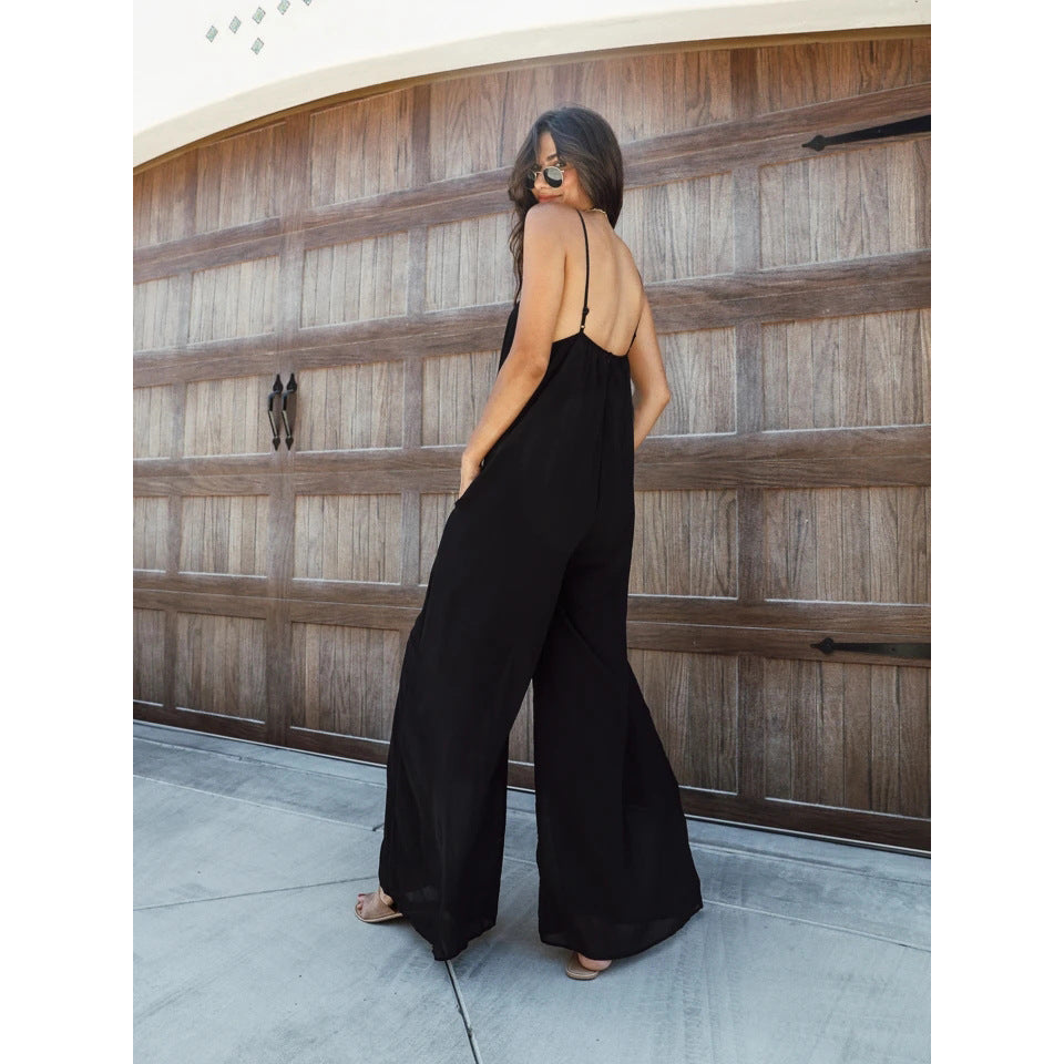 Damer Luftig Jumpsuit med bred pasform og justerbare stropper Stiila