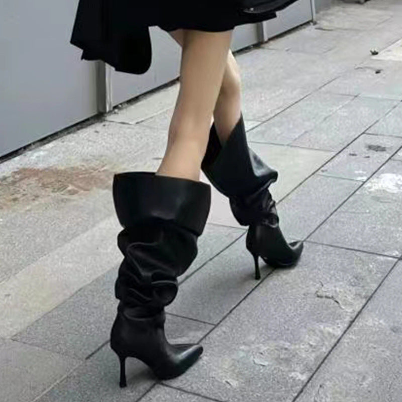 Femme Slouchy Over-knæ Stiletto Støvler  Stilla 1749742447