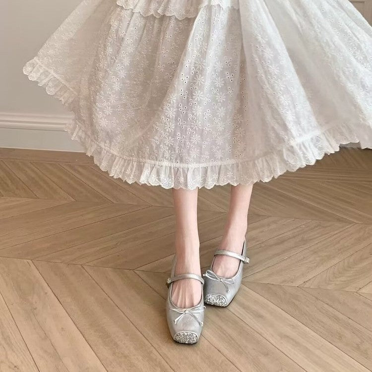 Dame Elegant Glitter-Accent Balletsko Stilla