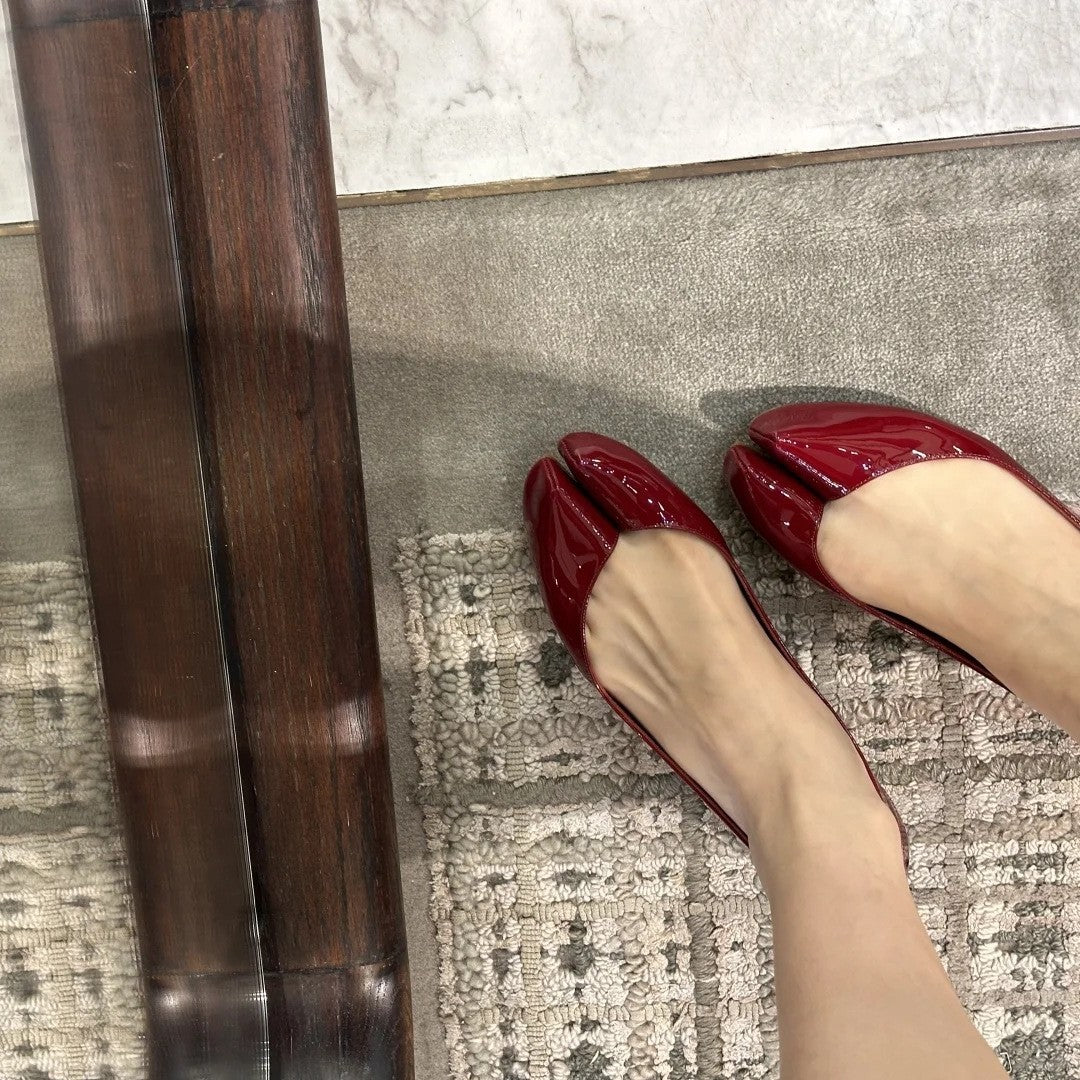 Dame Læder Ballerina Flats med spidst tådesign Stilla