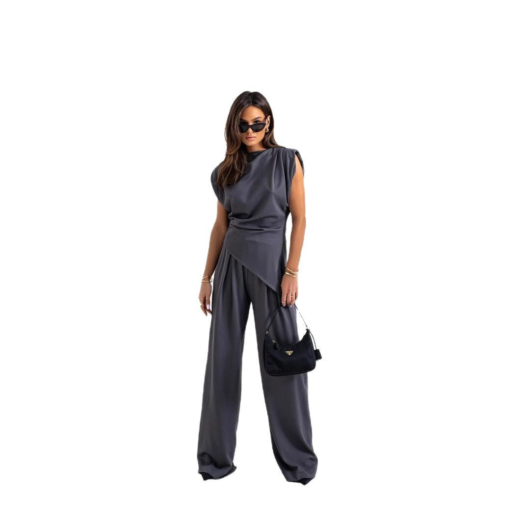 Dame Elegant Jumpsuit med asymmetrisk snit og afslappet flair Stilla