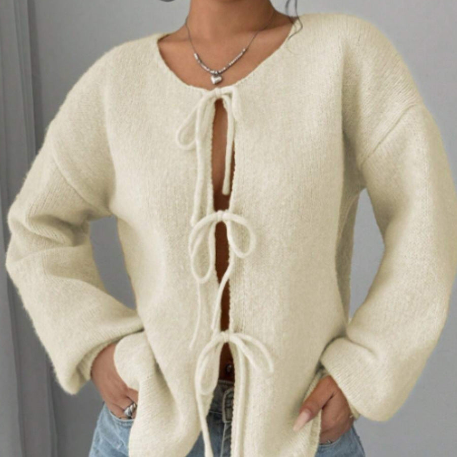 Femme Åben Forside Strikcardigan Stilla