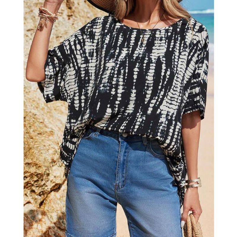 Dame afslappet strandtop med asymmetrisk snit Stilla