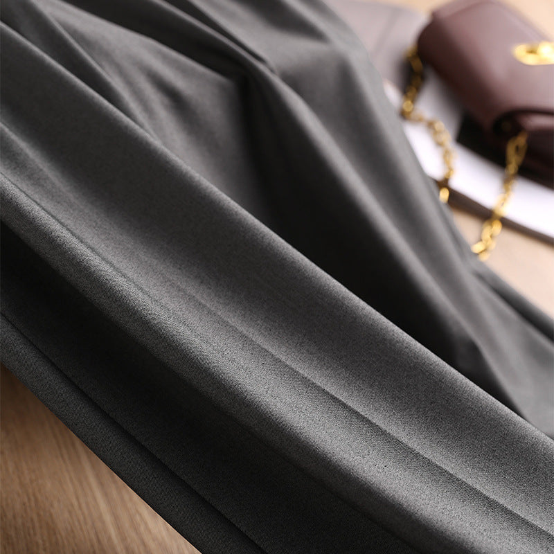 Dame elegant bukser med folder i jakkestil med vidde ben og kvalitetsstof Stilla