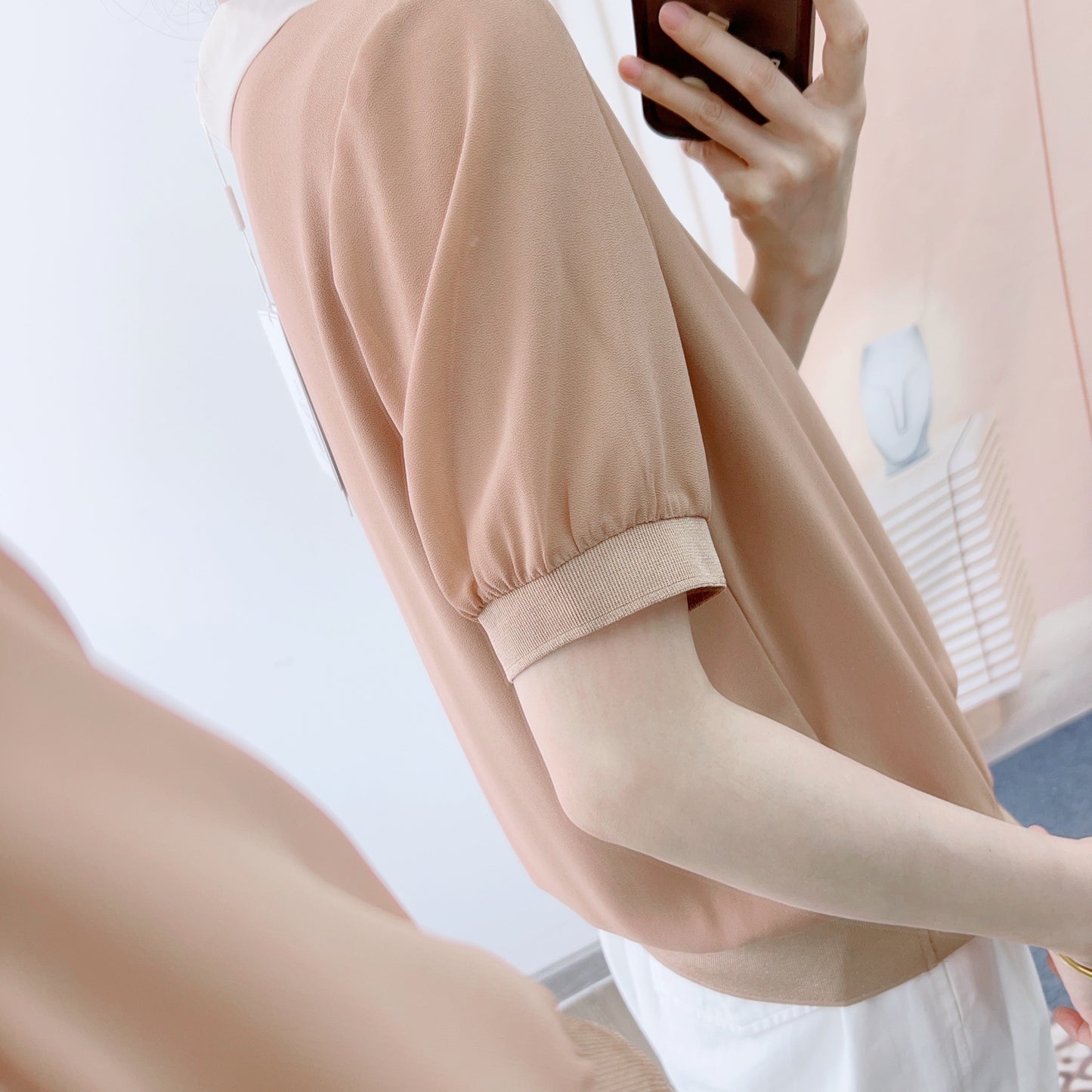 Dame Elegant Bluse med dekorative Knapper og iøjnefaldende Krave Stilla