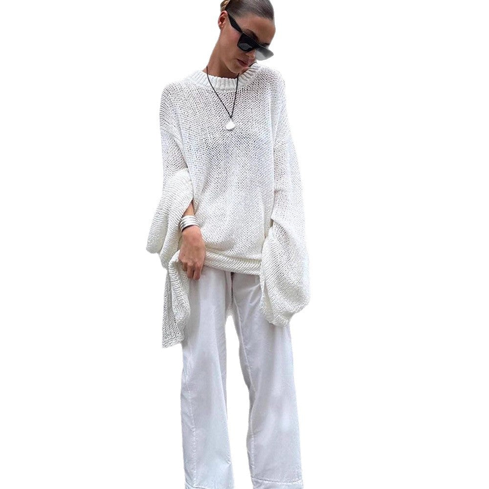 Dame afslappet hæklede pullover med oversized snit Stilla