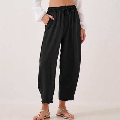 Dame afslappede fritidsshorts med elastisk talje og praktiske lommer Stilla