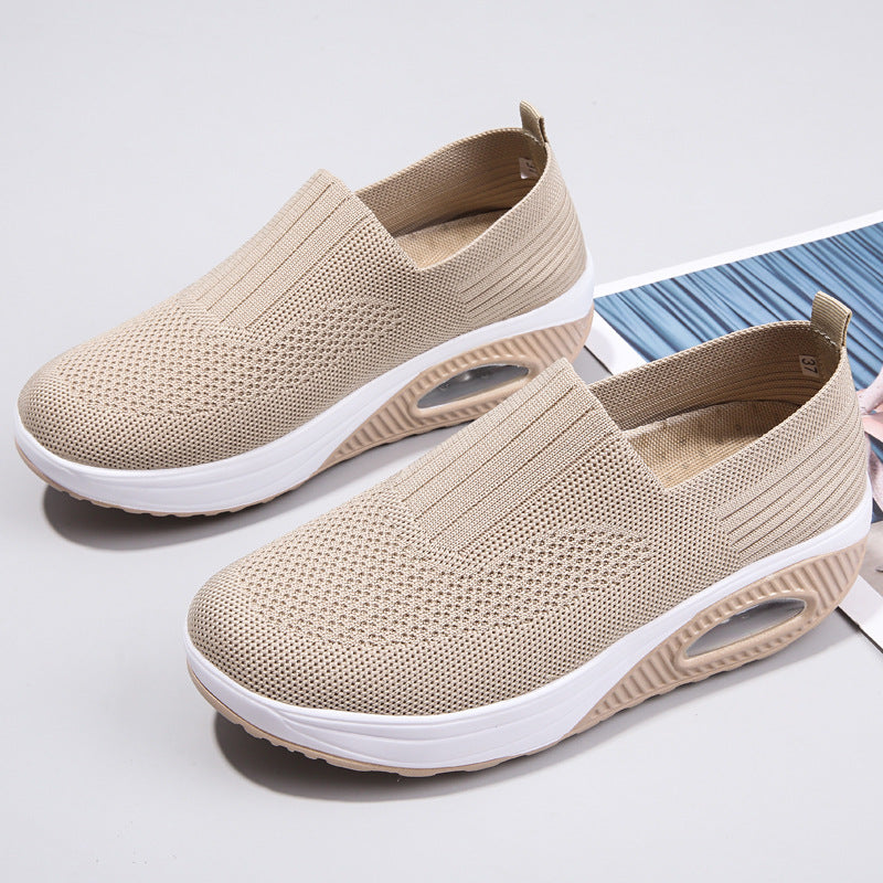 Dame Slip-On Sneakers med åndbar mesh-overflade og stødabsorberende sål Stilla