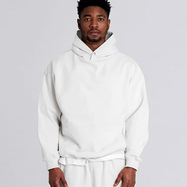 Dame afslappet hættebluse i højkvalitets materiale med kængurulomme Stilla