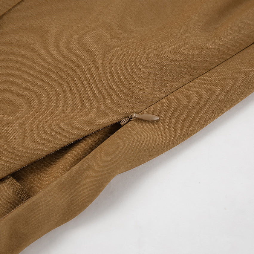 Dame elegant blyantskirt med svingende kant og bælte Stilla