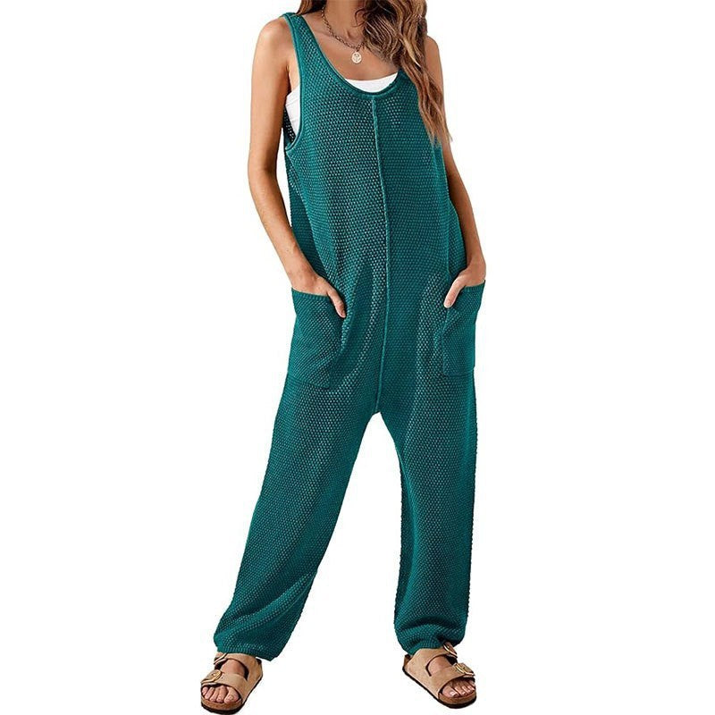 Dame afslappet jumpsuit med praktisk lomme-design Stilla