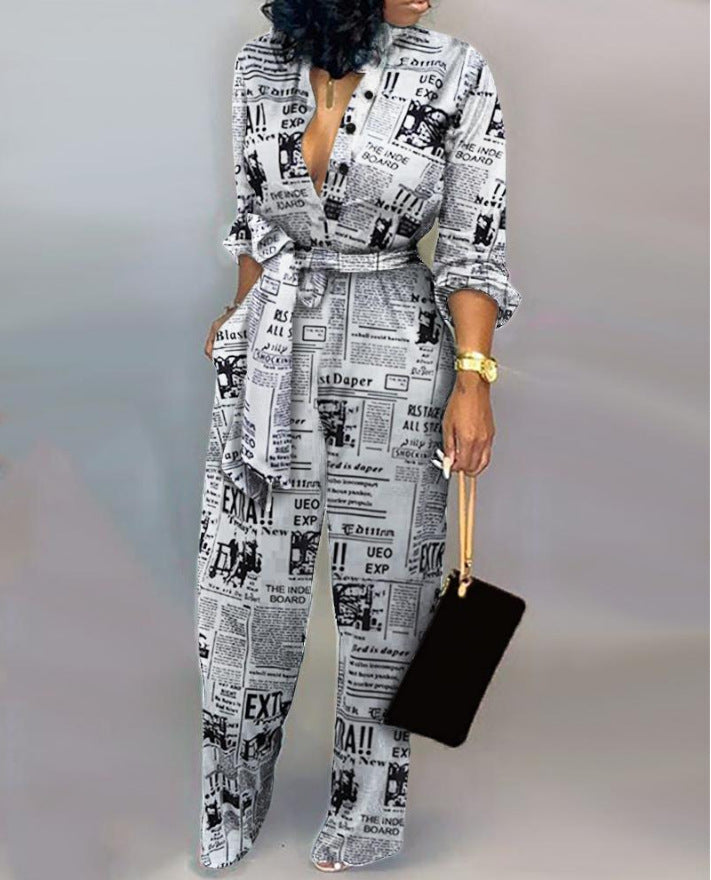 Dame Jumpsuit med dyremønstre Stilla