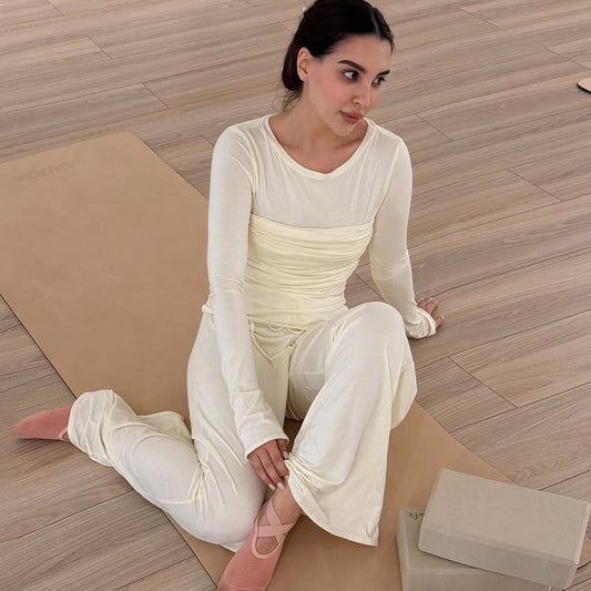 Dame Sporty Jumpsuit med Rynker og Lange Ærmer Stilla