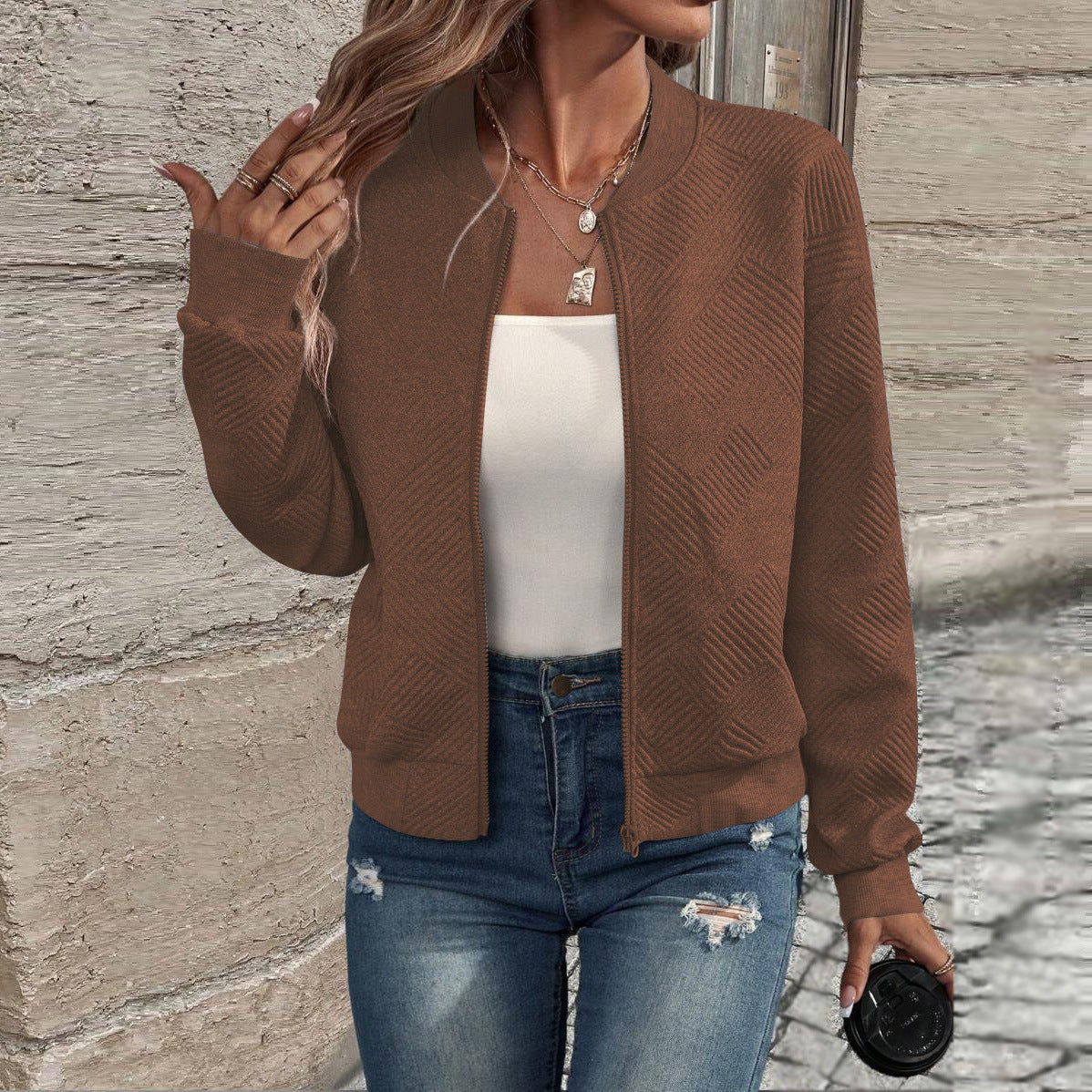 Dame afslappet quiltet jakke med moderne snit og praktiske lommer Stilla