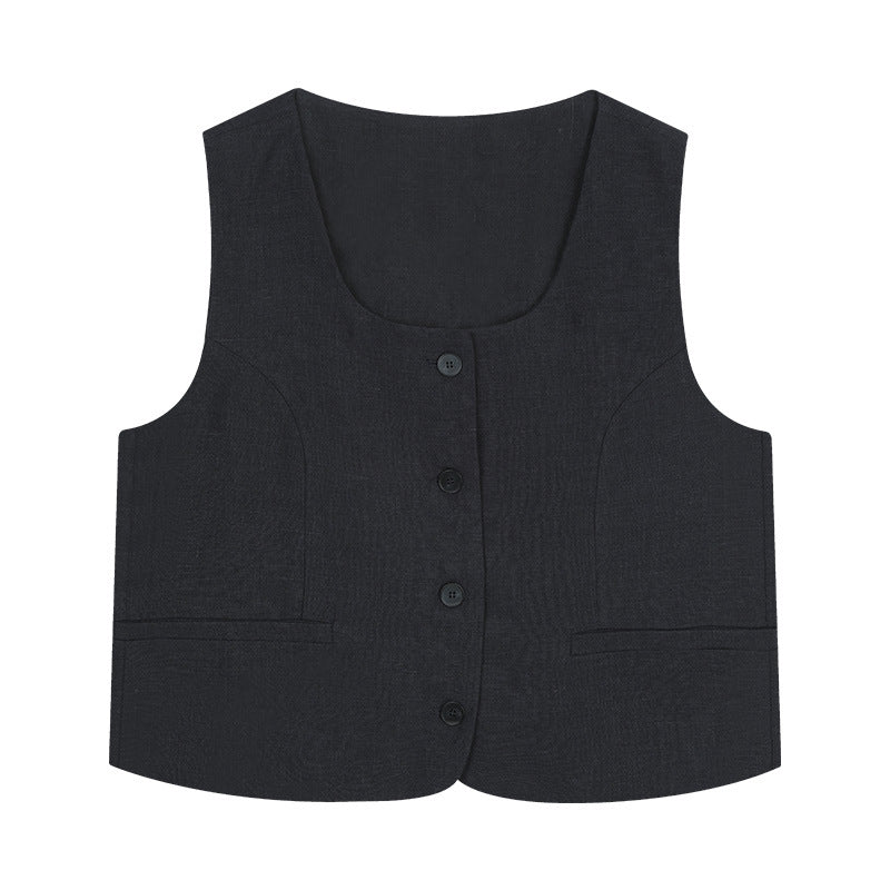 Dame afslappet blusevest med struktureret overflade og praktiske lommer Stilla