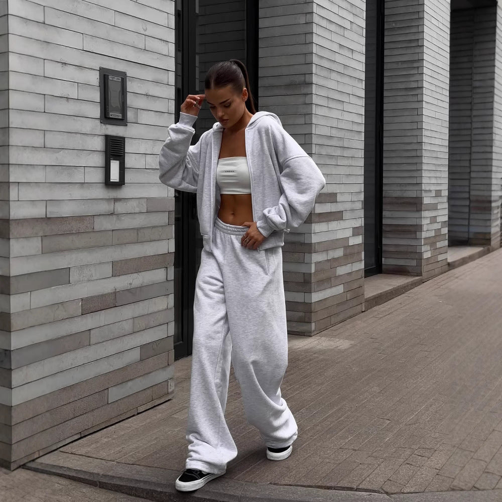 Dame afslappet hoodie og løs joggingbukser Stilla