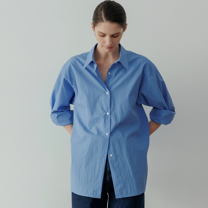 Dame afslappet oversized skjorte med elegant snit og stilfulde detaljer Stilla
