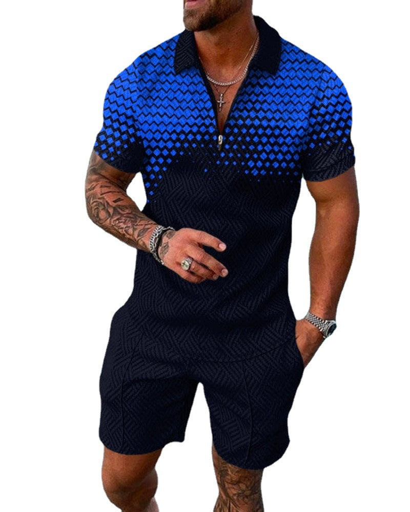 Herren Casual Struktureret Polo Jumpsuit Stilla
