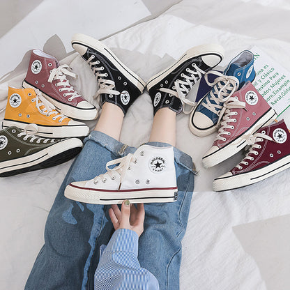 Dame Høje Sneakers i klassisk Canvas-stil med forstærket såleprofil og åndbart indre Stilla