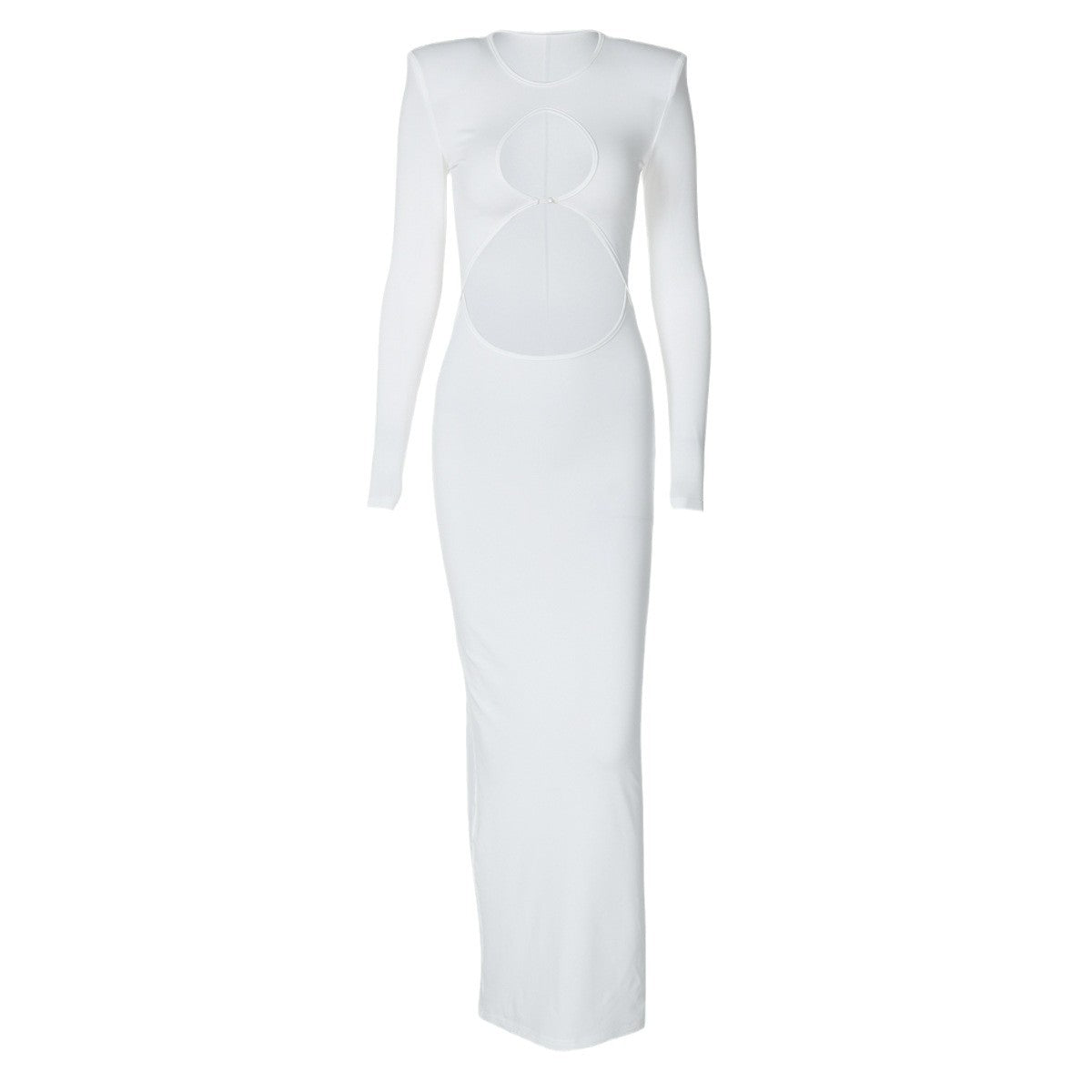 Dame elegant Bodycon-kjole med cut-out-detaljer og lange ærmer Stilla