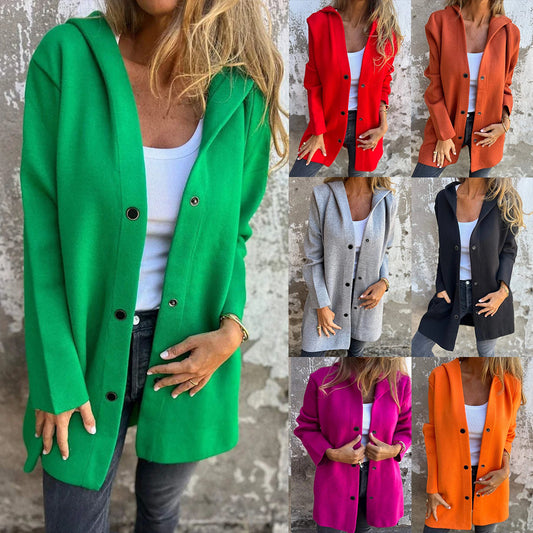 Dame afslappet oversize knap cardigan Stilla