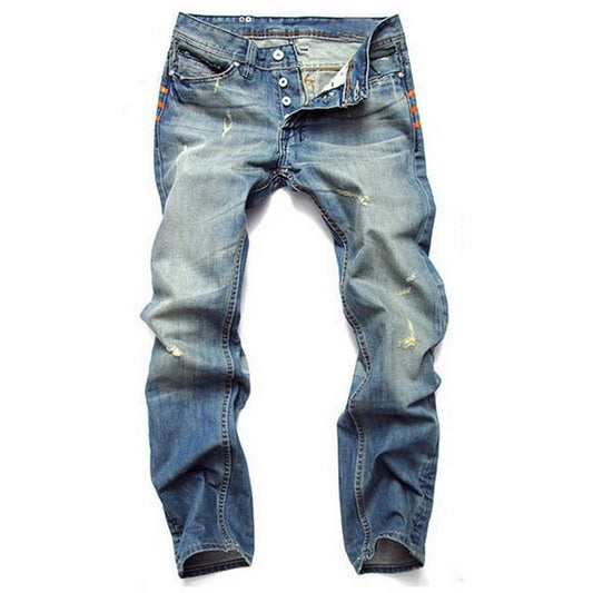 Herrer jeans med moderne used-look og biomekanisk stræk Stilla