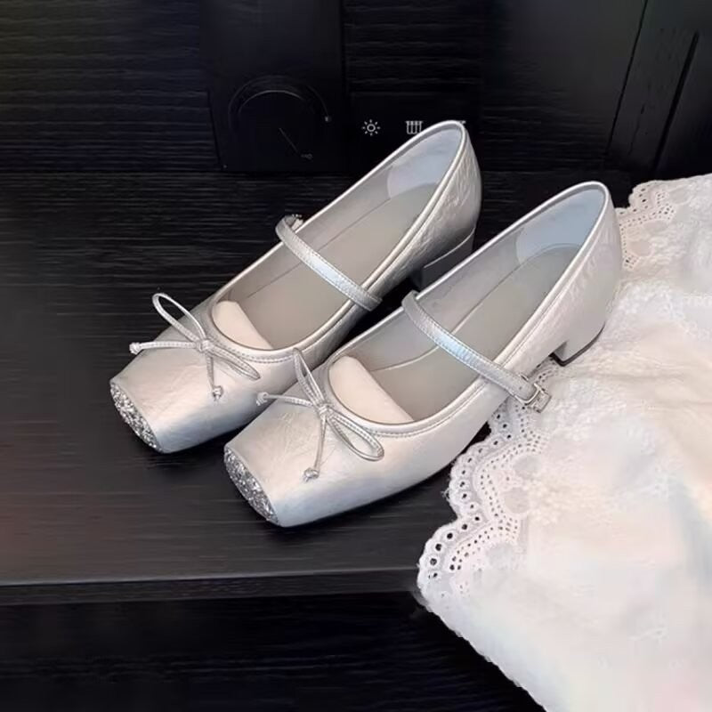 Dame Elegant Glitter-Accent Balletsko Stilla