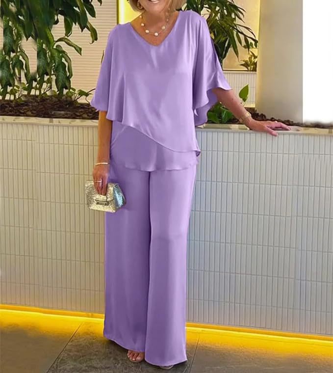 Dame jumpsuit med elegant lagdeling og generøs pasform Stilla
