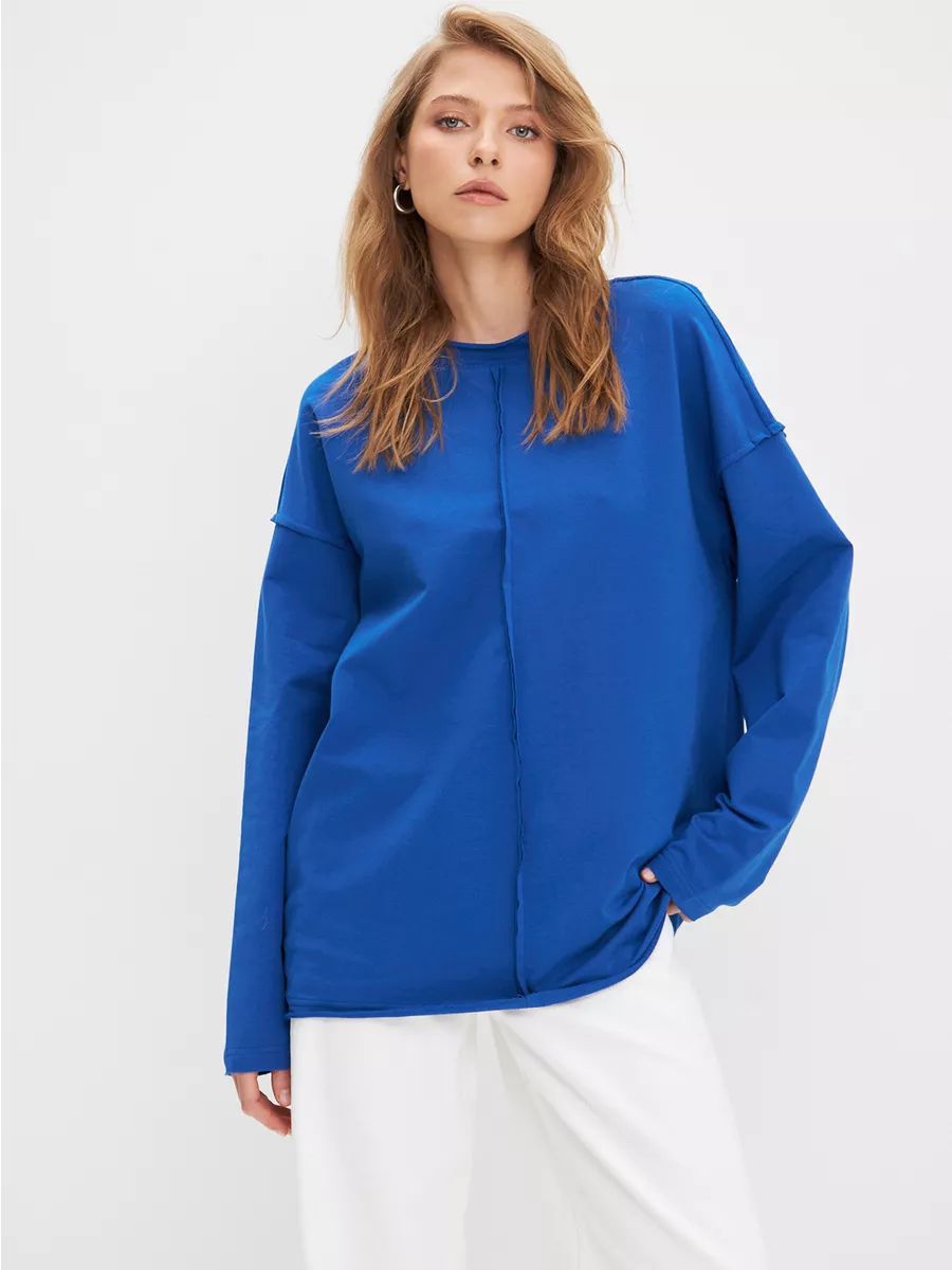 Dame afslappet oversized sweatshirt med fashionable detaljer Stilla