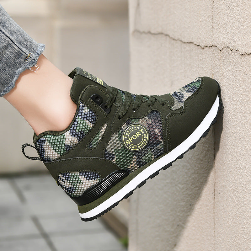Herrer Taktisk Camouflage High-Top Sneakers Stilla