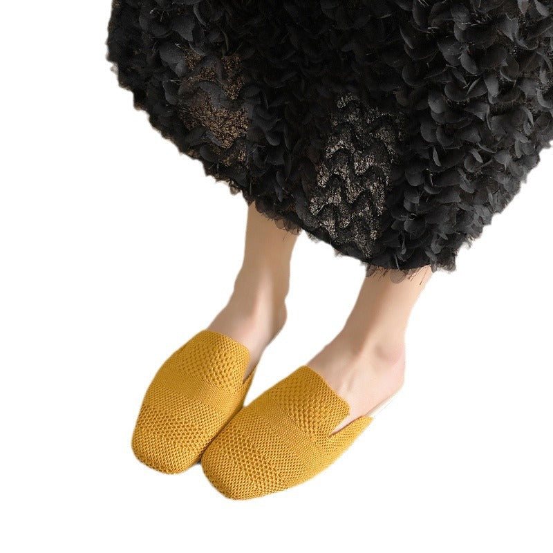 Dame åbne pantoletten med åndbart mesh-overmateriale og fleksibel sål Stilla