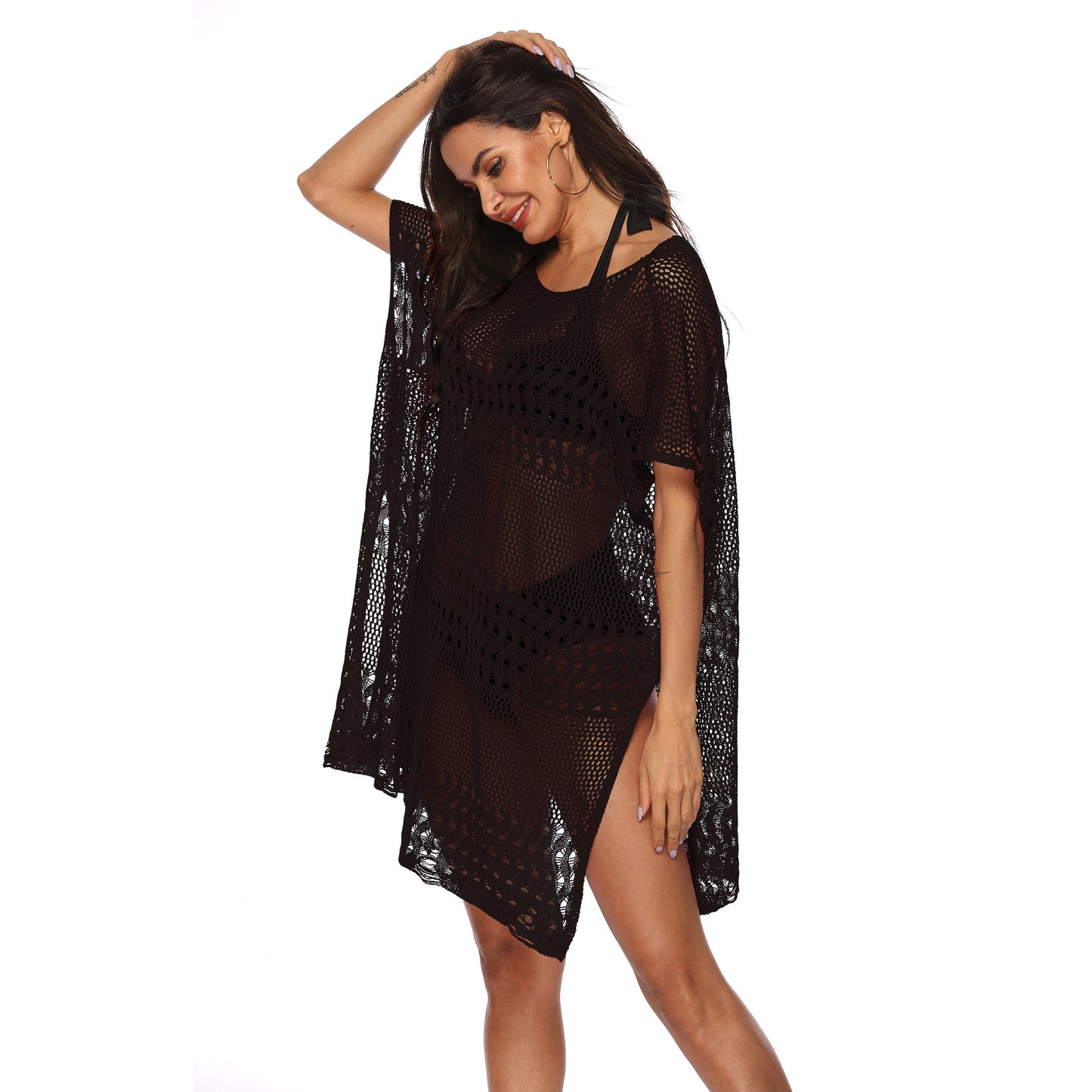 Dame Åben Gevæv Strand Overgang Tunika Stilla