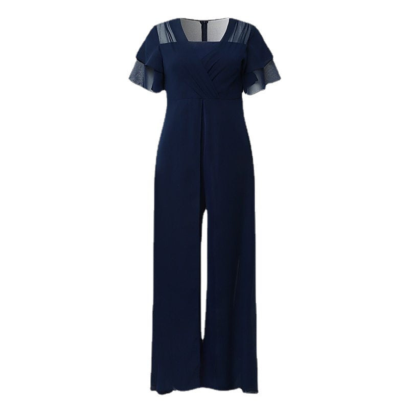 Flydende chiffon aften-jumpsuit til damer Stilla