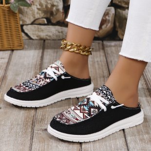 Dame Komfortable Slip-On Sneakers med moderne Ethno-Design Stilla